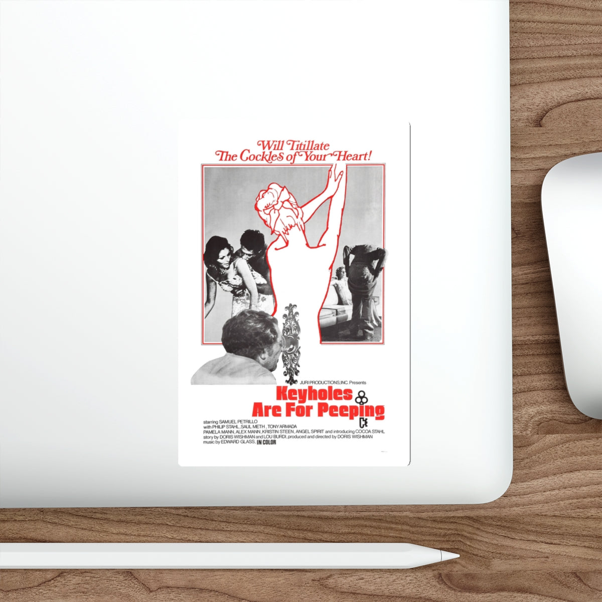 KEYHOLES ARE FOR PEEPING 1972 Movie Poster STICKER Vinyl Die-Cut Decal-The Sticker Space