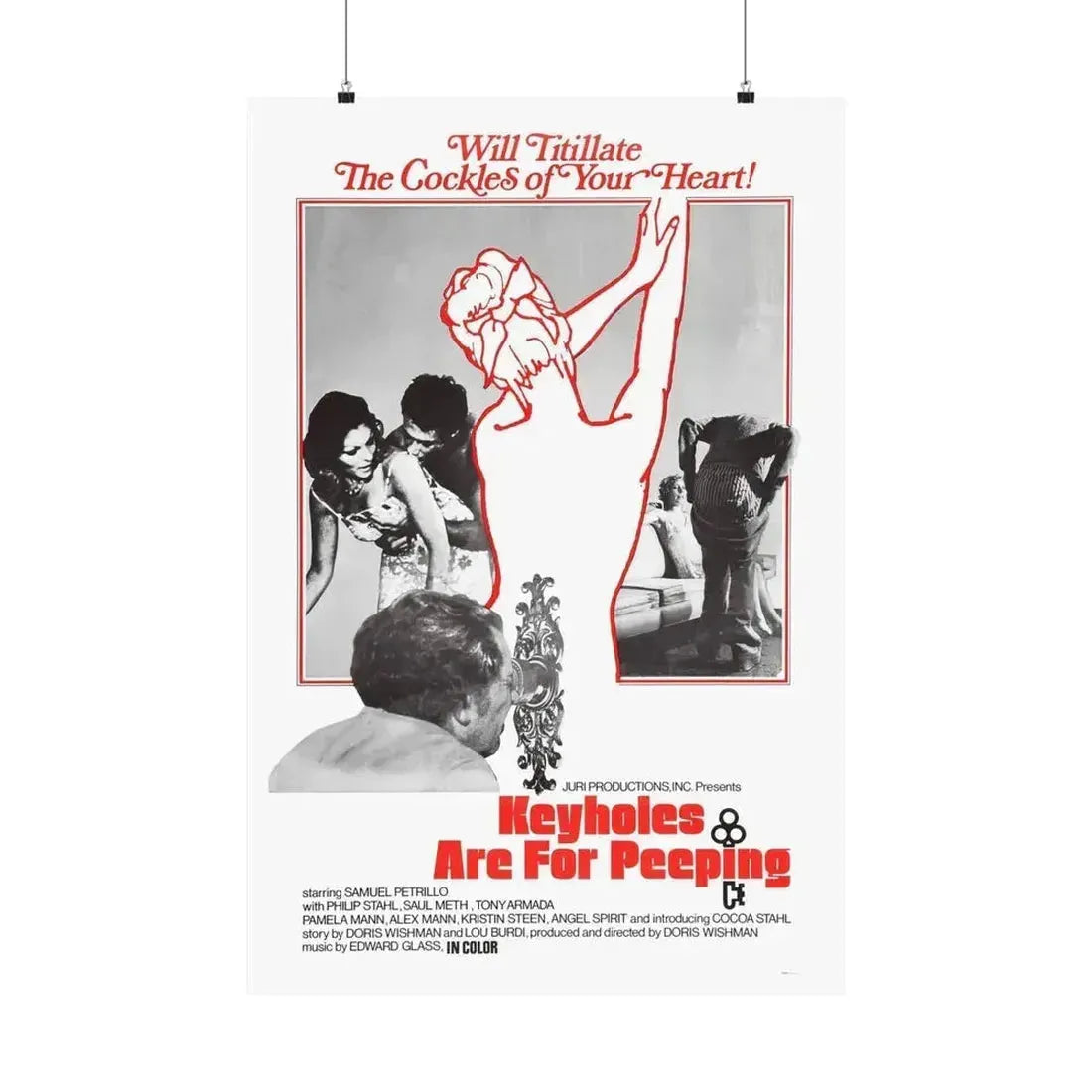 KEYHOLES ARE FOR PEEPING 1972 - Paper Movie Poster 24″ x 36″ Matte - The Sticker Space