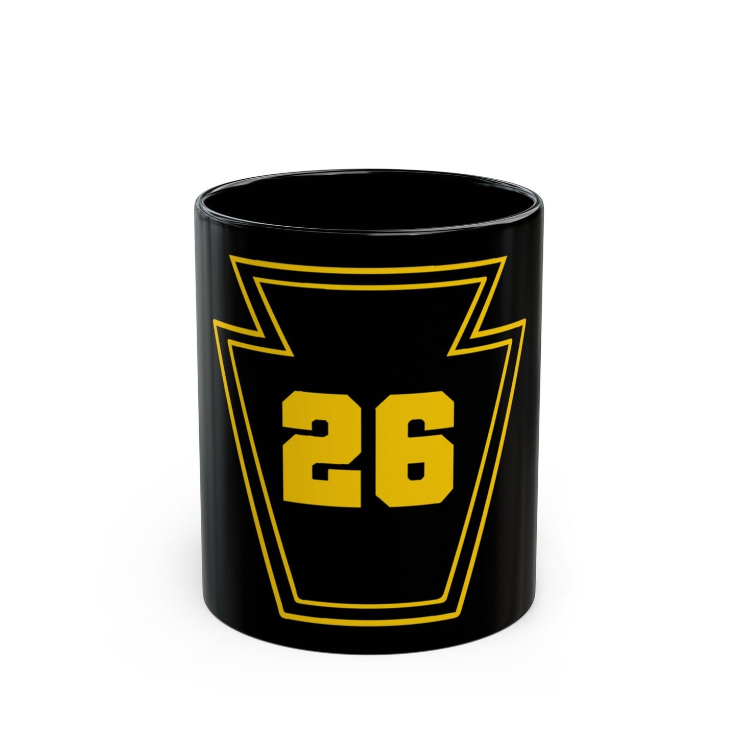 Keystone 26 USS JOHN P MURTHA LPD 26 (U.S. Navy) Black Coffee Mug-11oz-The Sticker Space