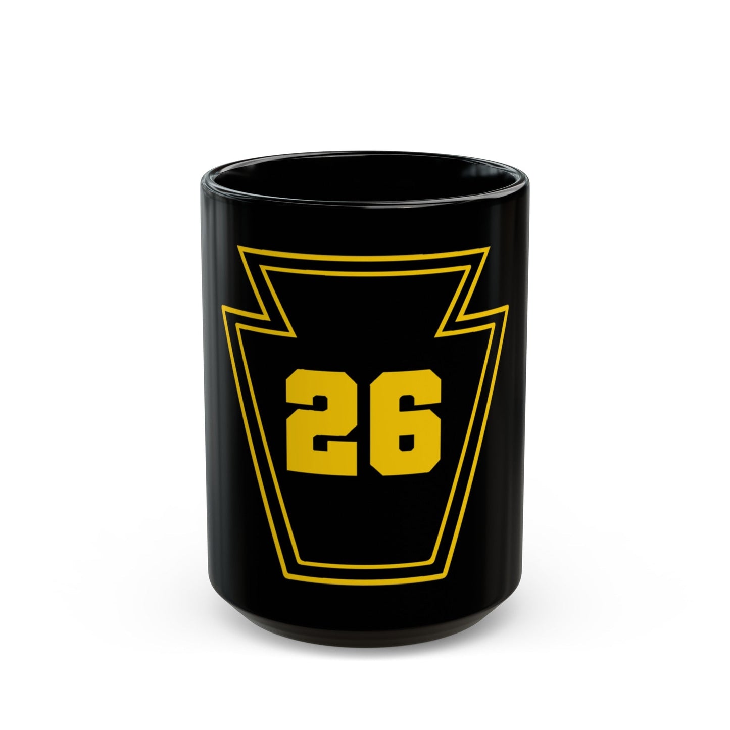 Keystone 26 USS JOHN P MURTHA LPD 26 (U.S. Navy) Black Coffee Mug-15oz-The Sticker Space