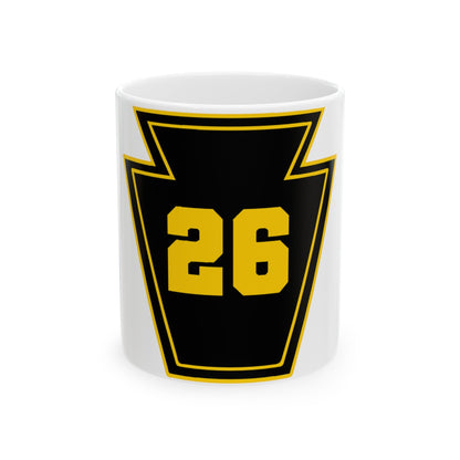 Keystone 26 USS JOHN P MURTHA LPD 26 (U.S. Navy) White Coffee Mug-11oz-The Sticker Space