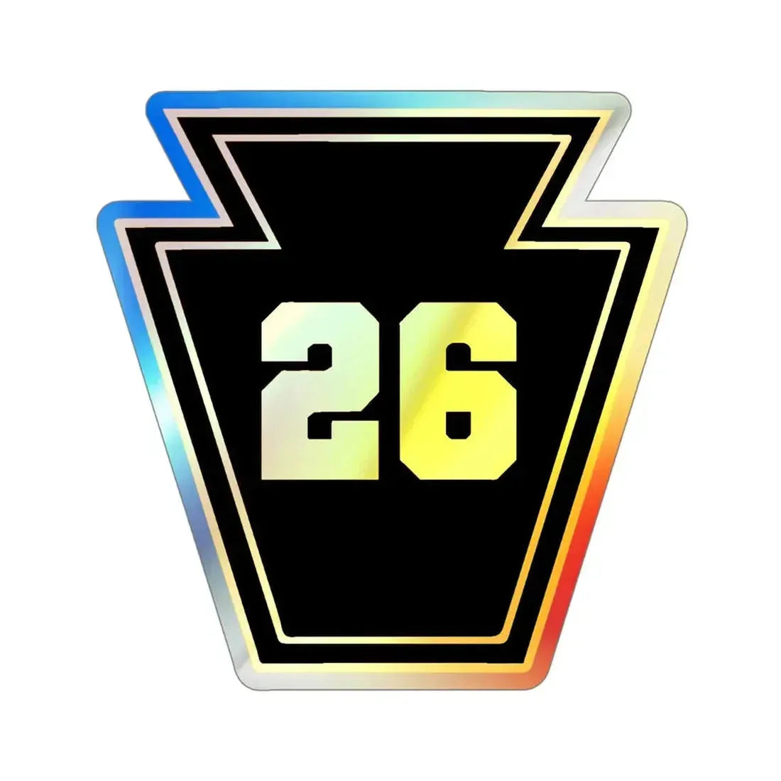 Keystone 26 USS JOHN P MURTHA LPD 26 (U.S. Navy) Holographic STICKER Die-Cut Vinyl Decal 5 Inch Holographic - The Sticker Space