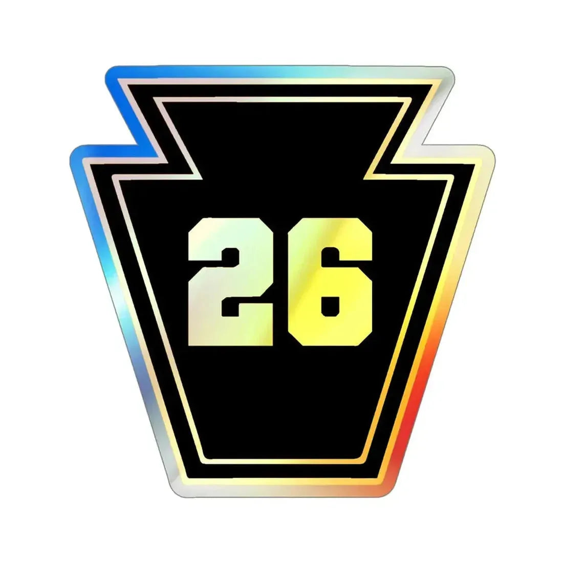 Keystone 26 USS JOHN P MURTHA LPD 26 (U.S. Navy) Holographic STICKER Die-Cut Vinyl Decal 6 Inch Holographic - The Sticker Space