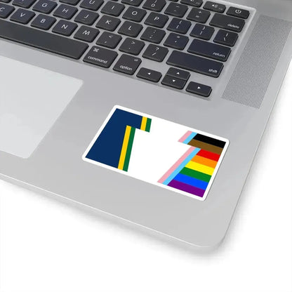 Keystone Flag Progress Pride Variant (United States) STICKER Vinyl Kiss-Cut Decal - The Sticker Space