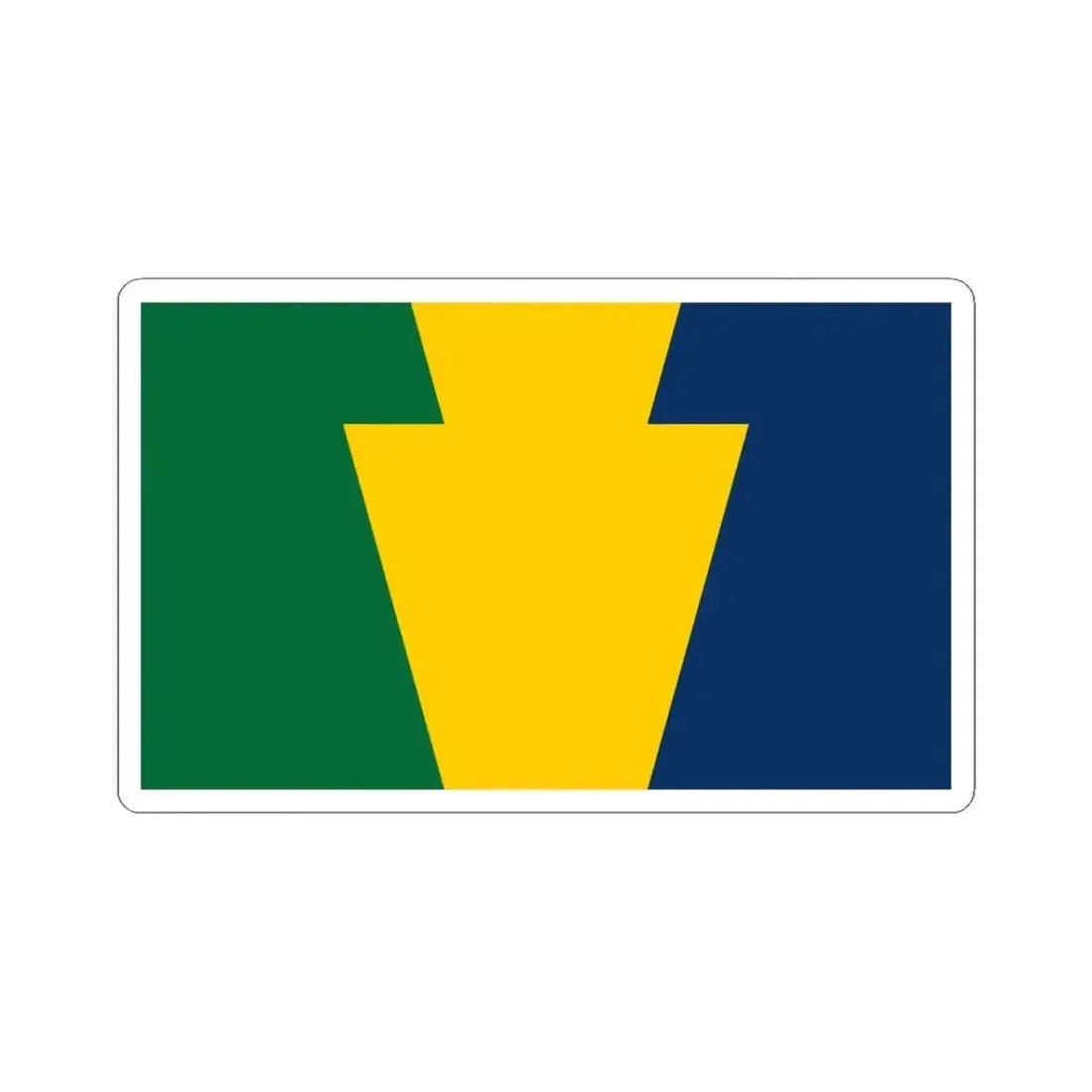 Keystone Flag reverse (United States) STICKER Vinyl Kiss-Cut Decal 3 Inch White - The Sticker Space