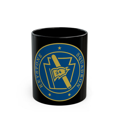 Keystone Squadron 24 (U.S. Navy) Black Coffee Mug-11oz-The Sticker Space