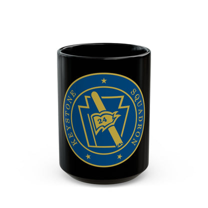 Keystone Squadron 24 (U.S. Navy) Black Coffee Mug-15oz-The Sticker Space