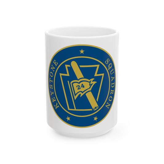 Keystone Squadron 24 (U.S. Navy) White Coffee Mug-15oz-The Sticker Space