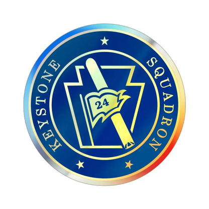 Keystone Squadron 24 (U.S. Navy) Holographic STICKER Die-Cut Vinyl Decal - The Sticker Space