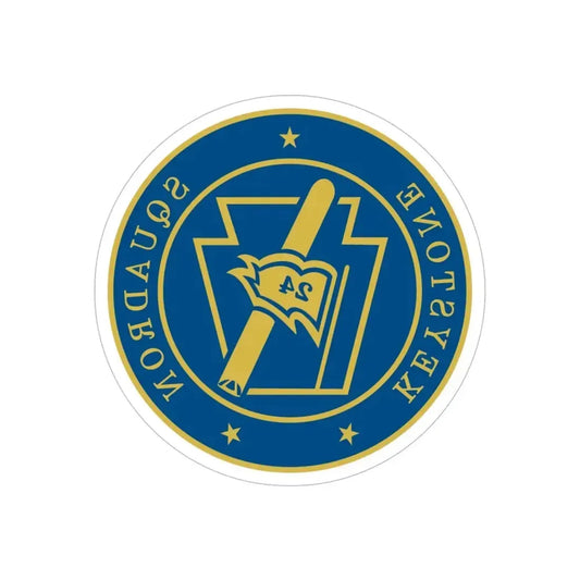 Keystone Squadron 24 (U.S. Navy) REVERSE PRINT Transparent Die-Cut STICKER 6 Inch Die-Cut Transparent - The Sticker Space