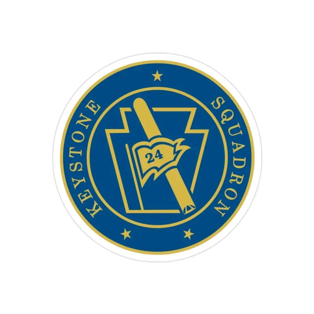 Keystone Squadron 24 (U.S. Navy) Transparent STICKER Die-Cut Vinyl Decal 2 Inch Transparent - The Sticker Space