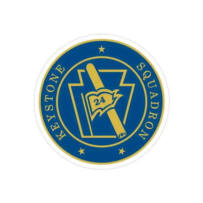 Keystone Squadron 24 (U.S. Navy) Transparent STICKER Die-Cut Vinyl Decal 2 Inch Transparent - The Sticker Space