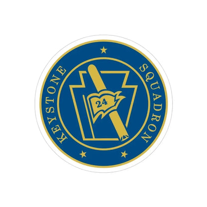 Keystone Squadron 24 (U.S. Navy) Transparent STICKER Die-Cut Vinyl Decal 3 Inch Transparent - The Sticker Space