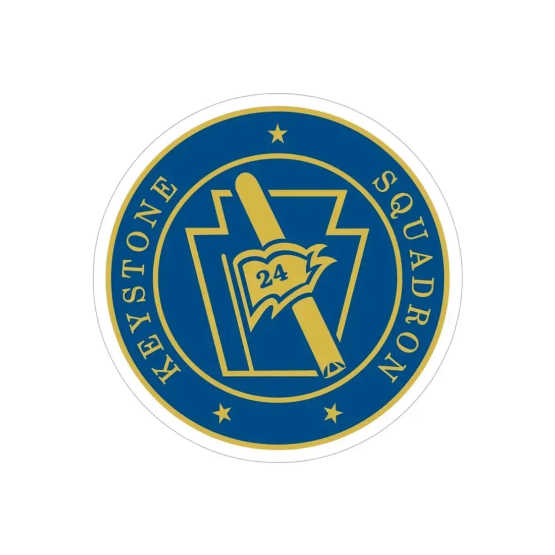Keystone Squadron 24 (U.S. Navy) Transparent STICKER Die-Cut Vinyl Decal 4 Inch Transparent - The Sticker Space