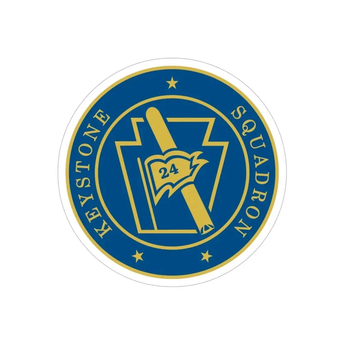 Keystone Squadron 24 (U.S. Navy) Transparent STICKER Die-Cut Vinyl Decal 6 Inch Transparent - The Sticker Space