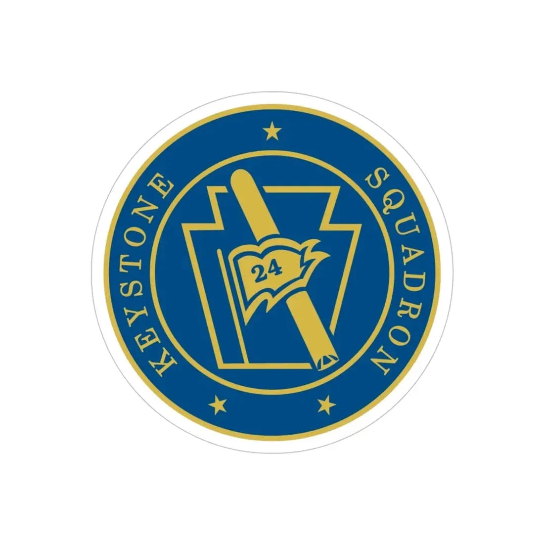 Keystone Squadron 24 (U.S. Navy) Transparent STICKER Die-Cut Vinyl Decal - The Sticker Space