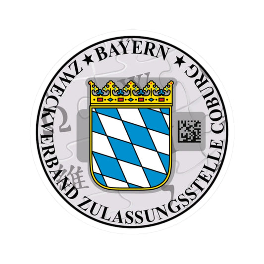 Kfz-Zulassungsplakette Coburg (Germany) (Coat of Arms) STICKER Vinyl Kiss-Cut Decal 2 Inch White - The Sticker Space