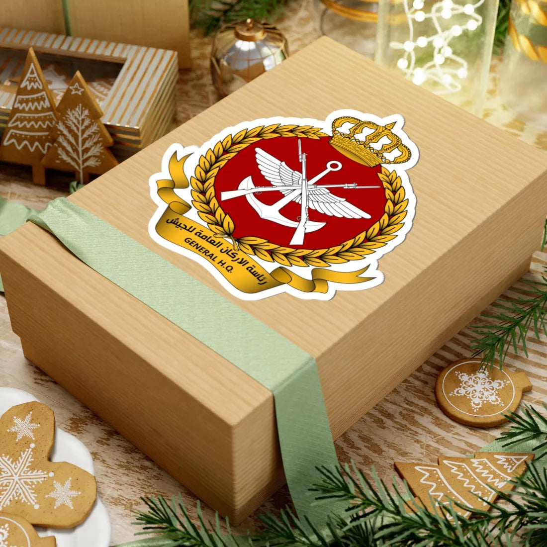 KGSHQ Seal (Kuwait) (Coat of Arms) STICKER Vinyl Kiss-Cut Decal - The Sticker Space