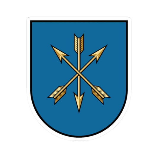 Khmelnytskyi coat of arms escutcheon (Ukraine) (Coat of Arms) STICKER Vinyl Kiss-Cut Decal 2 Inch White - The Sticker Space