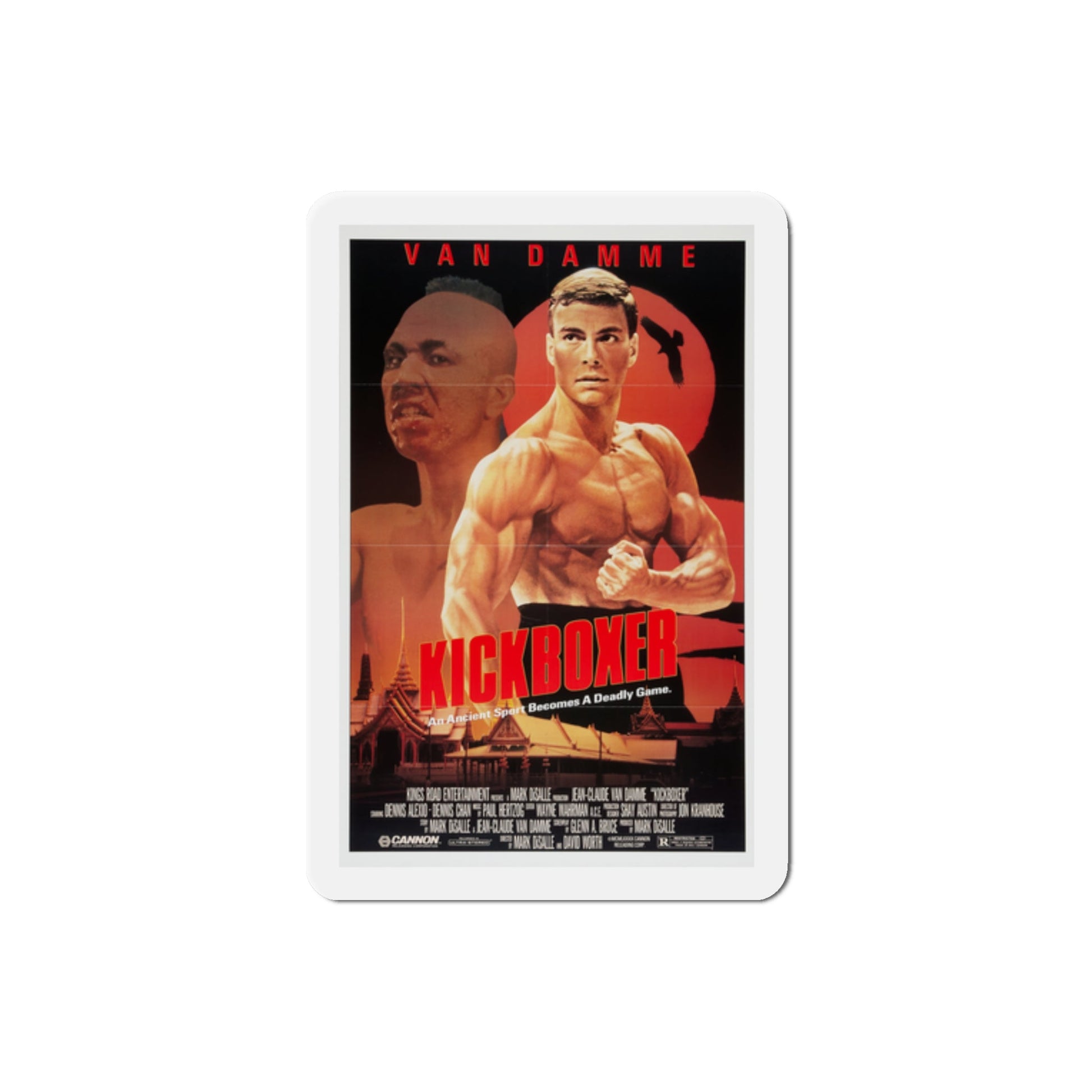 Kickboxer 1989 Movie Poster Die-Cut Magnet-2" x 2"-The Sticker Space