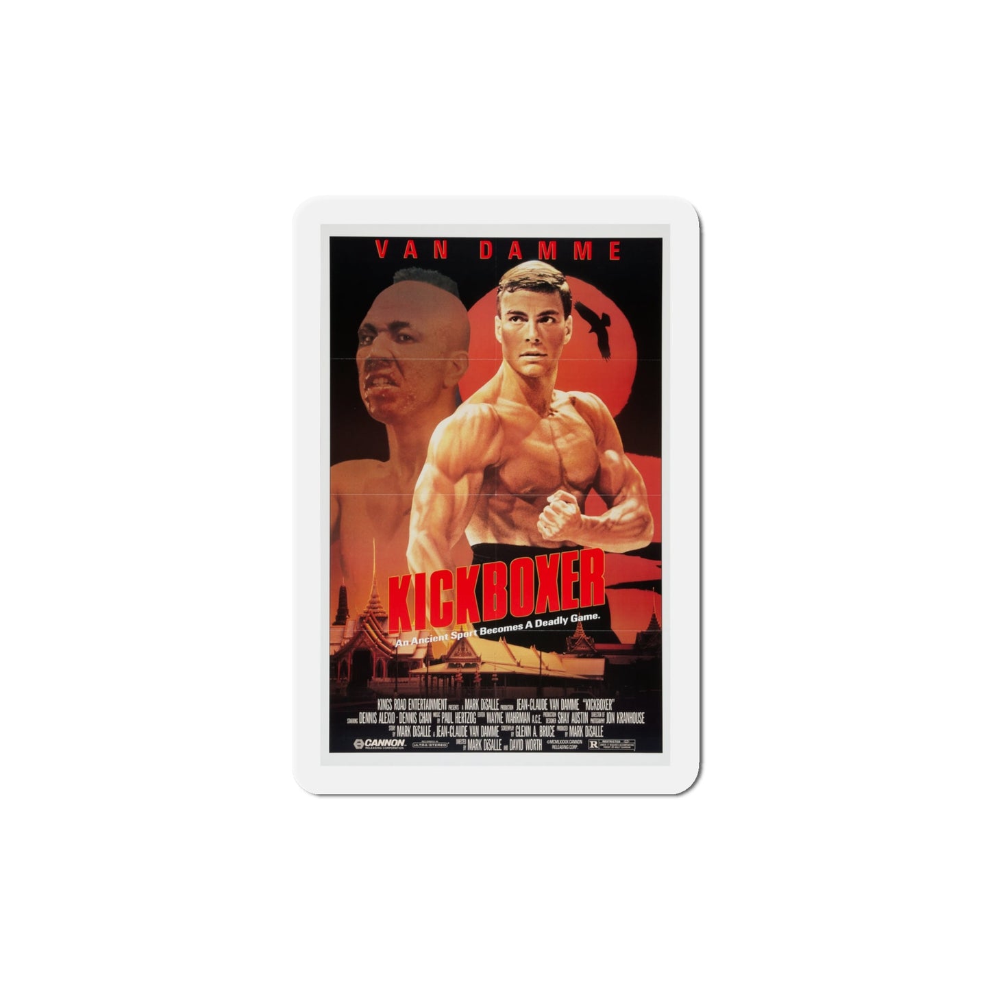 Kickboxer 1989 Movie Poster Die-Cut Magnet-4" x 4"-The Sticker Space