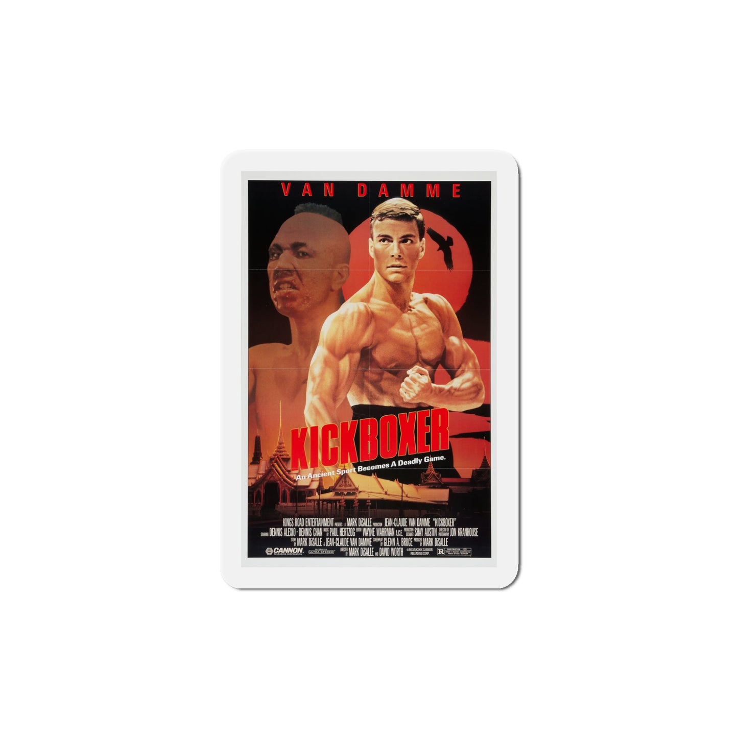 Kickboxer 1989 Movie Poster Die-Cut Magnet-5" x 5"-The Sticker Space