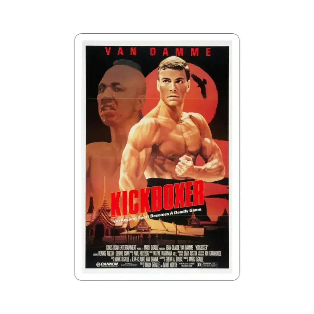 Kickboxer 1989 Movie Poster STICKER Vinyl Die-Cut Decal 2 Inch - The Sticker Space