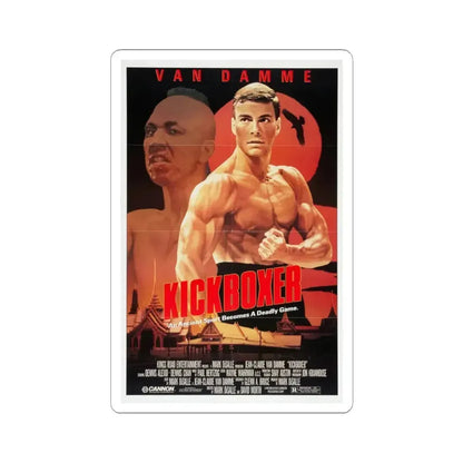 Kickboxer 1989 Movie Poster - STICKER Vinyl Kiss-Cut Decal 3 Inch White - The Sticker Space