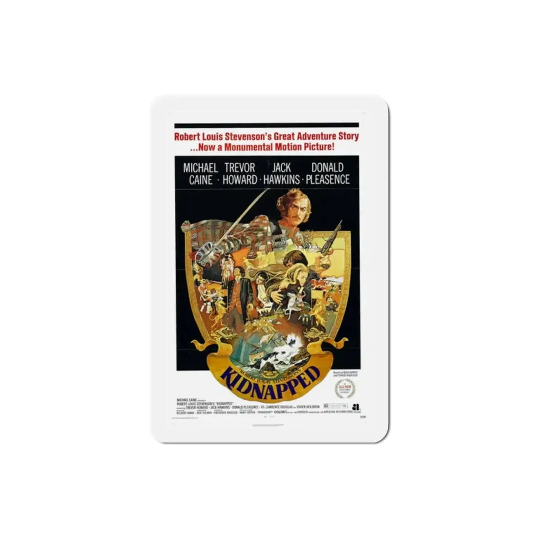 Kidnapped 1971 Movie Poster Refrigerator Magnet - The Sticker Space