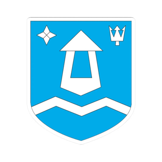 Kihelkonna valla vapp (Estonia) (Coat of Arms) STICKER Vinyl Kiss-Cut Decal 2 Inch White - The Sticker Space