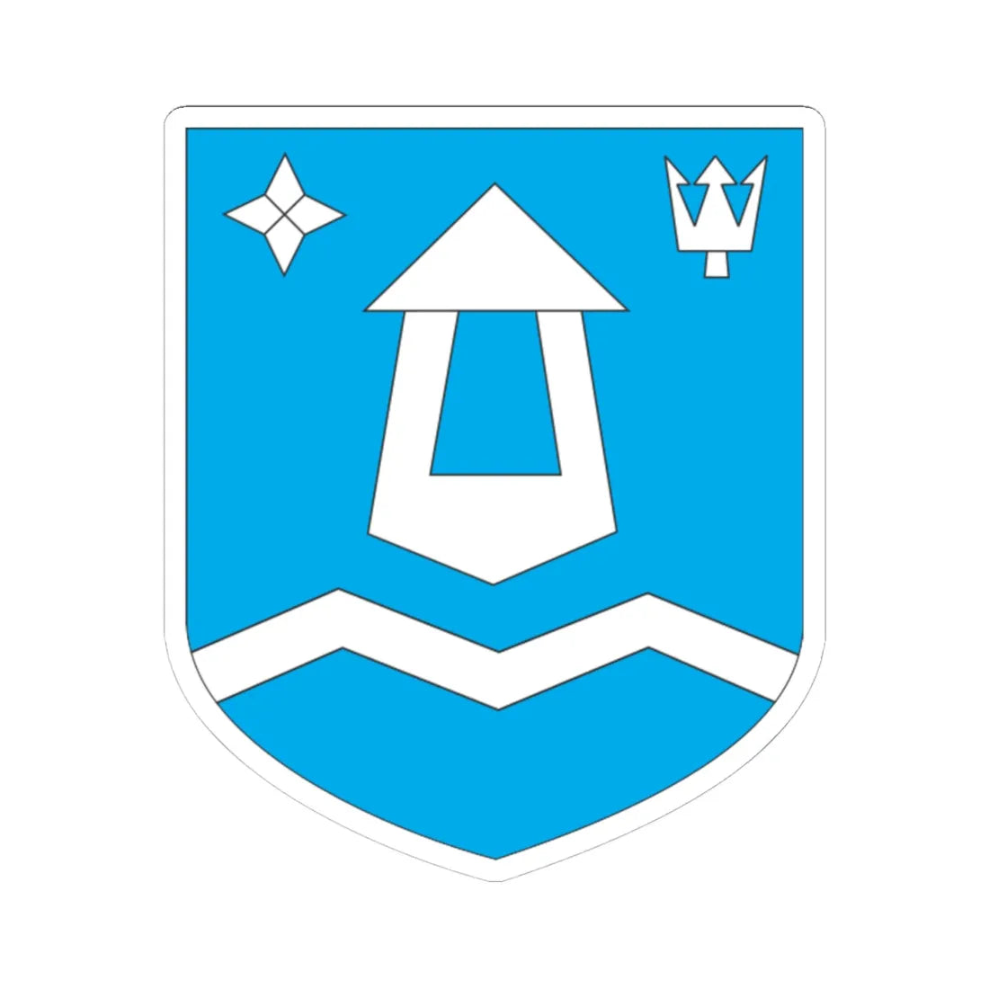 Kihelkonna valla vapp (Estonia) (Coat of Arms) STICKER Vinyl Kiss-Cut Decal - The Sticker Space