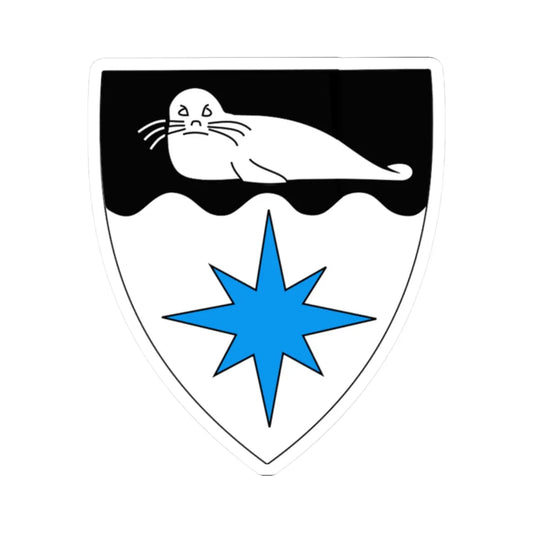 Kihnu vapp (Estonia) (Coat of Arms) STICKER Vinyl Kiss-Cut Decal 2 Inch White - The Sticker Space