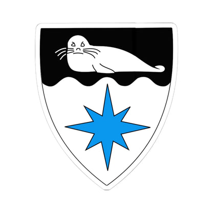 Kihnu vapp (Estonia) (Coat of Arms) STICKER Vinyl Kiss-Cut Decal 6 Inch White - The Sticker Space