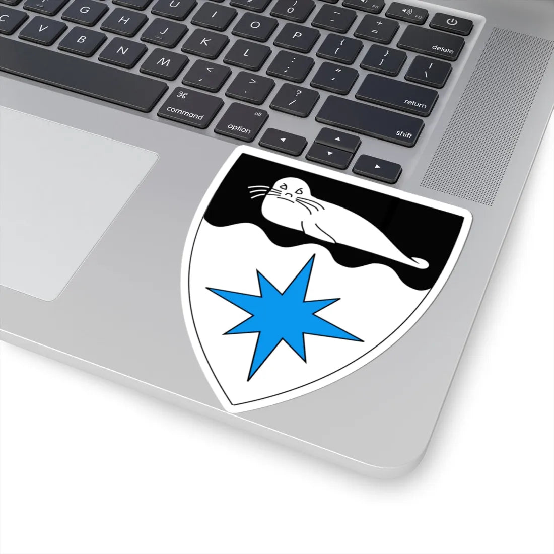Kihnu vapp (Estonia) (Coat of Arms) STICKER Vinyl Kiss-Cut Decal - The Sticker Space