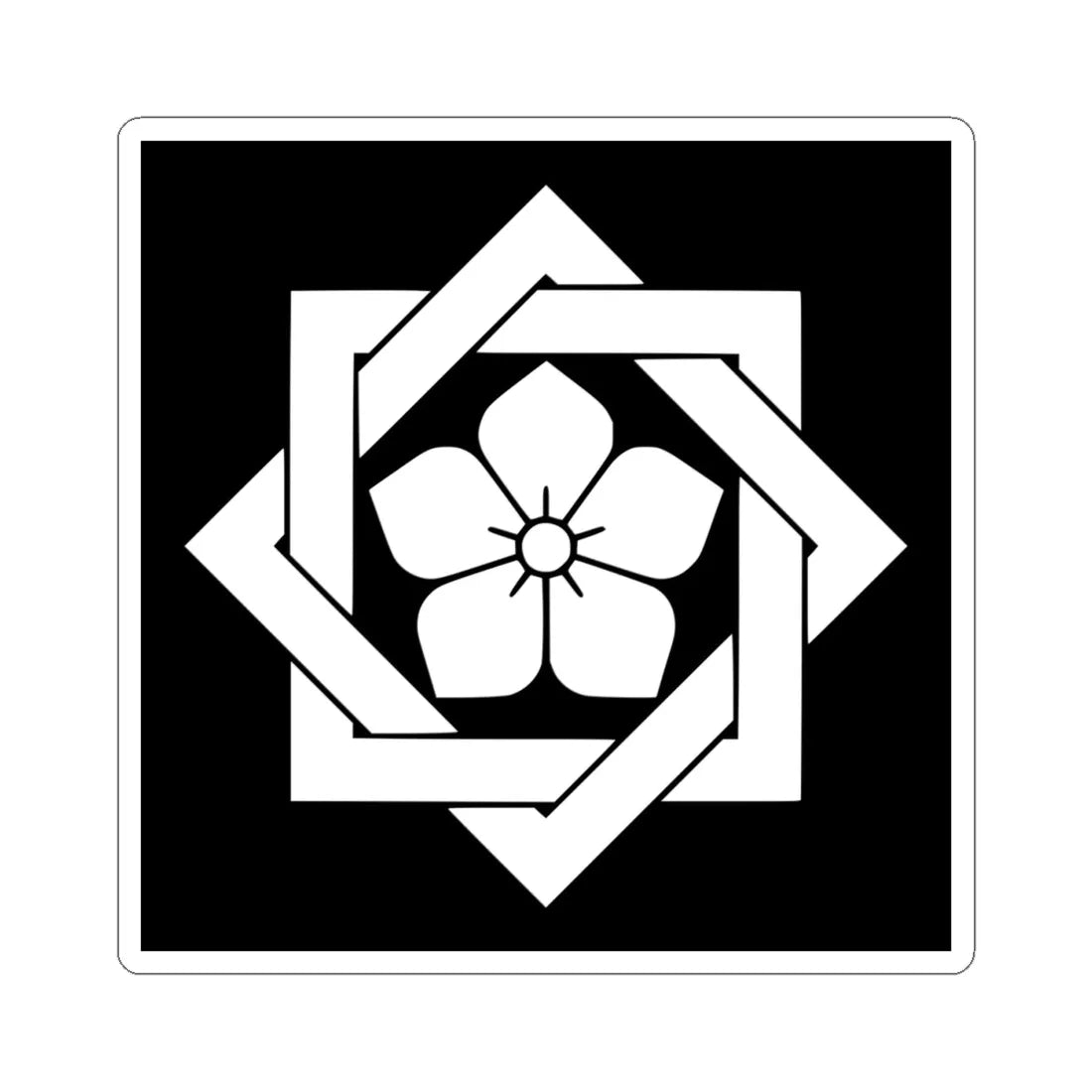 Kikyo mon (Japan) (Coat of Arms) STICKER Vinyl Kiss-Cut Decal 4 Inch White - The Sticker Space