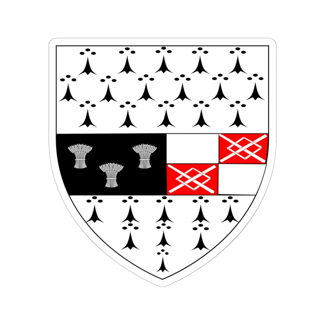 Kilkenny County Crest (Ireland) (Coat of Arms) STICKER Vinyl Kiss-Cut Decal 6 Inch White - The Sticker Space