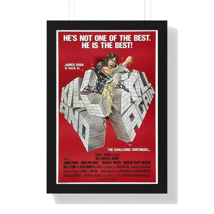 KILL AND KILL AGAIN 1981 - Framed Movie Poster 16″ x 24″ Black - The Sticker Space