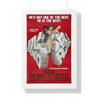 KILL AND KILL AGAIN 1981 - Framed Movie Poster 16″ x 24″ White - The Sticker Space