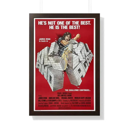 KILL AND KILL AGAIN 1981 - Framed Movie Poster 20" x 30" Walnut - The Sticker Space