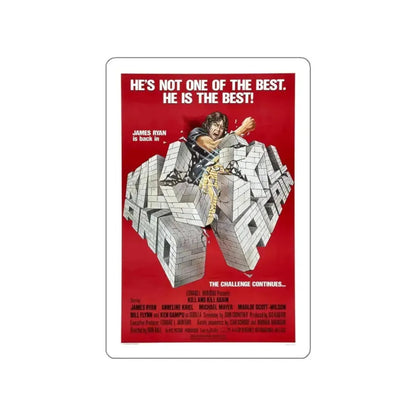 KILL AND KILL AGAIN 1981 Movie Poster STICKER Vinyl Die-Cut Decal 4 Inch - The Sticker Space