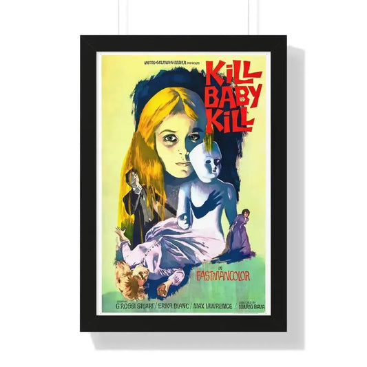 KILL BABY KILL 1966 - Framed Movie Poster 16″ x 24″ Black - The Sticker Space