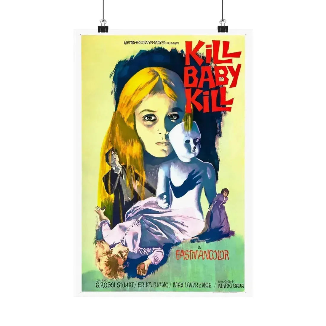 KILL BABY KILL 1966 - Paper Movie Poster 12″ x 18″ Matte - The Sticker Space