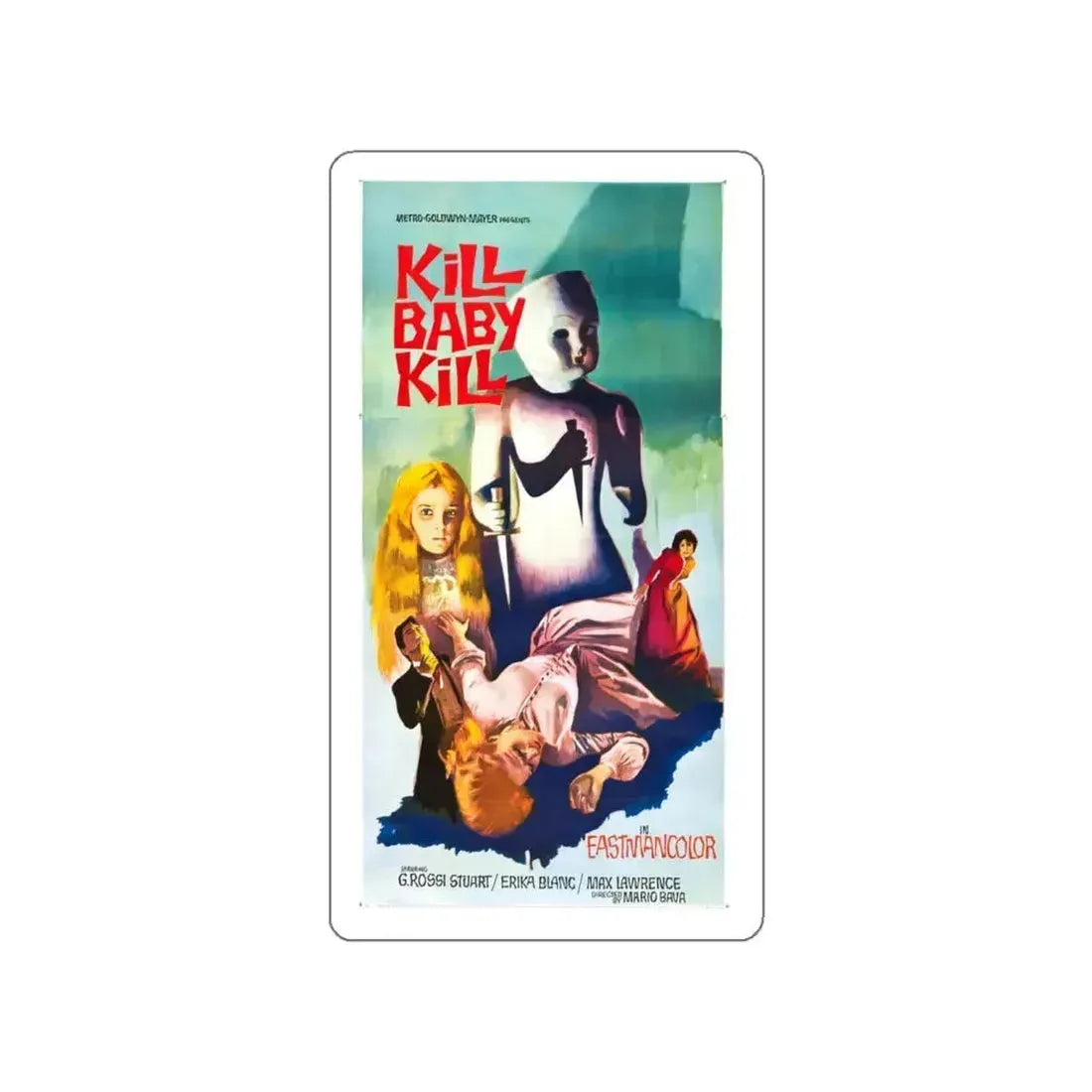 KILL BABY KILL (2) 1966 Movie Poster STICKER Vinyl Die-Cut Decal 4 Inch - The Sticker Space