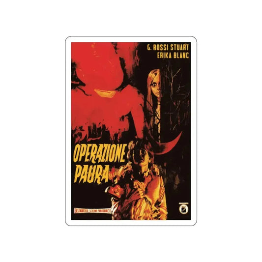 KILL BABY KILL (ITALIAN) 1966 Movie Poster STICKER Vinyl Die-Cut Decal 2 Inch - The Sticker Space