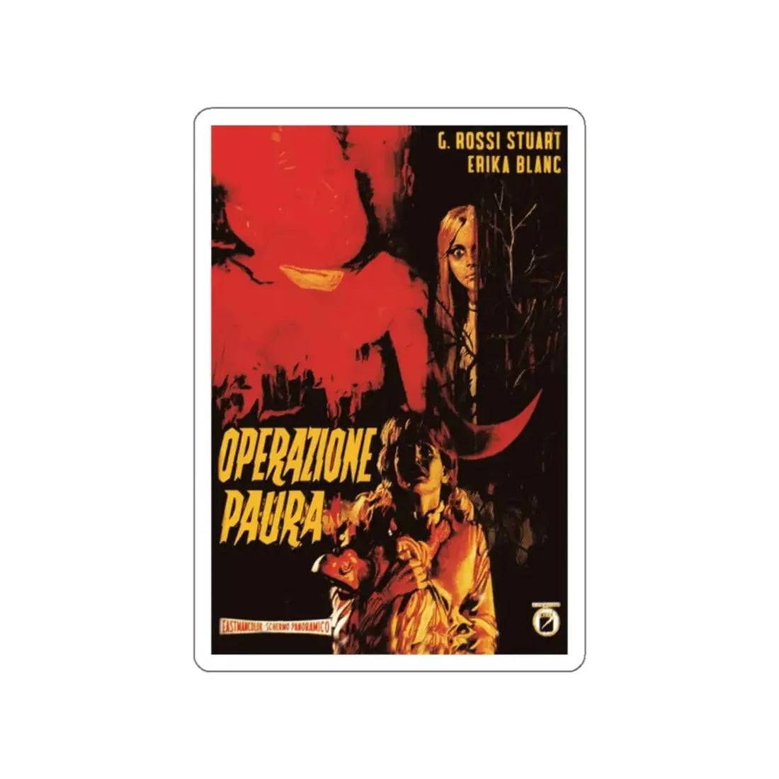 KILL BABY KILL (ITALIAN) 1966 Movie Poster STICKER Vinyl Die-Cut Decal - The Sticker Space