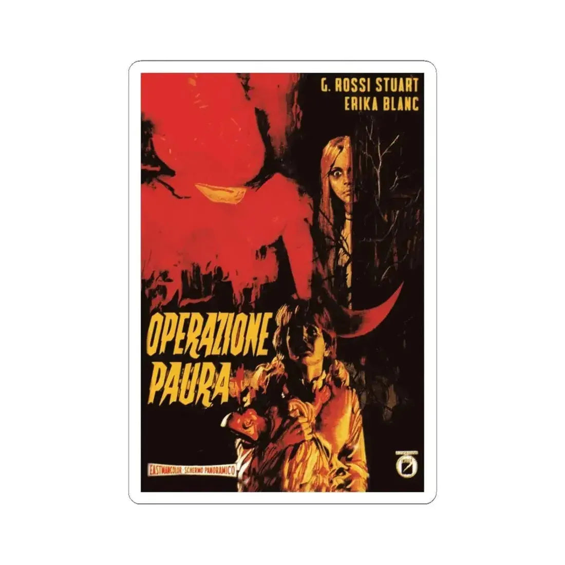 KILL BABY KILL (ITALIAN) 1966 Movie Poster - STICKER Vinyl Kiss-Cut Decal 3 Inch White - The Sticker Space