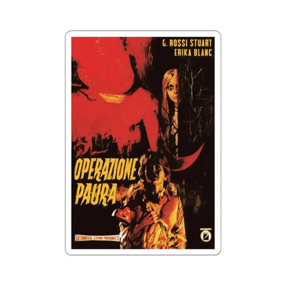 KILL BABY KILL (ITALIAN) 1966 Movie Poster - STICKER Vinyl Kiss-Cut Decal 6 Inch White - The Sticker Space