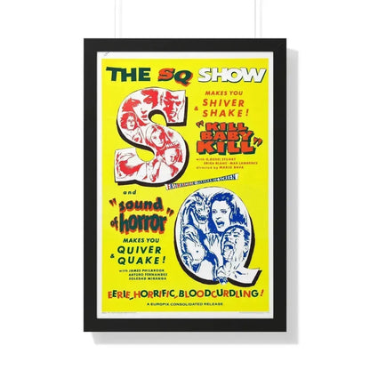 KILL BABY KILL + SOUND OF HORROR 1966 - Framed Movie Poster 20" x 30" Black - The Sticker Space