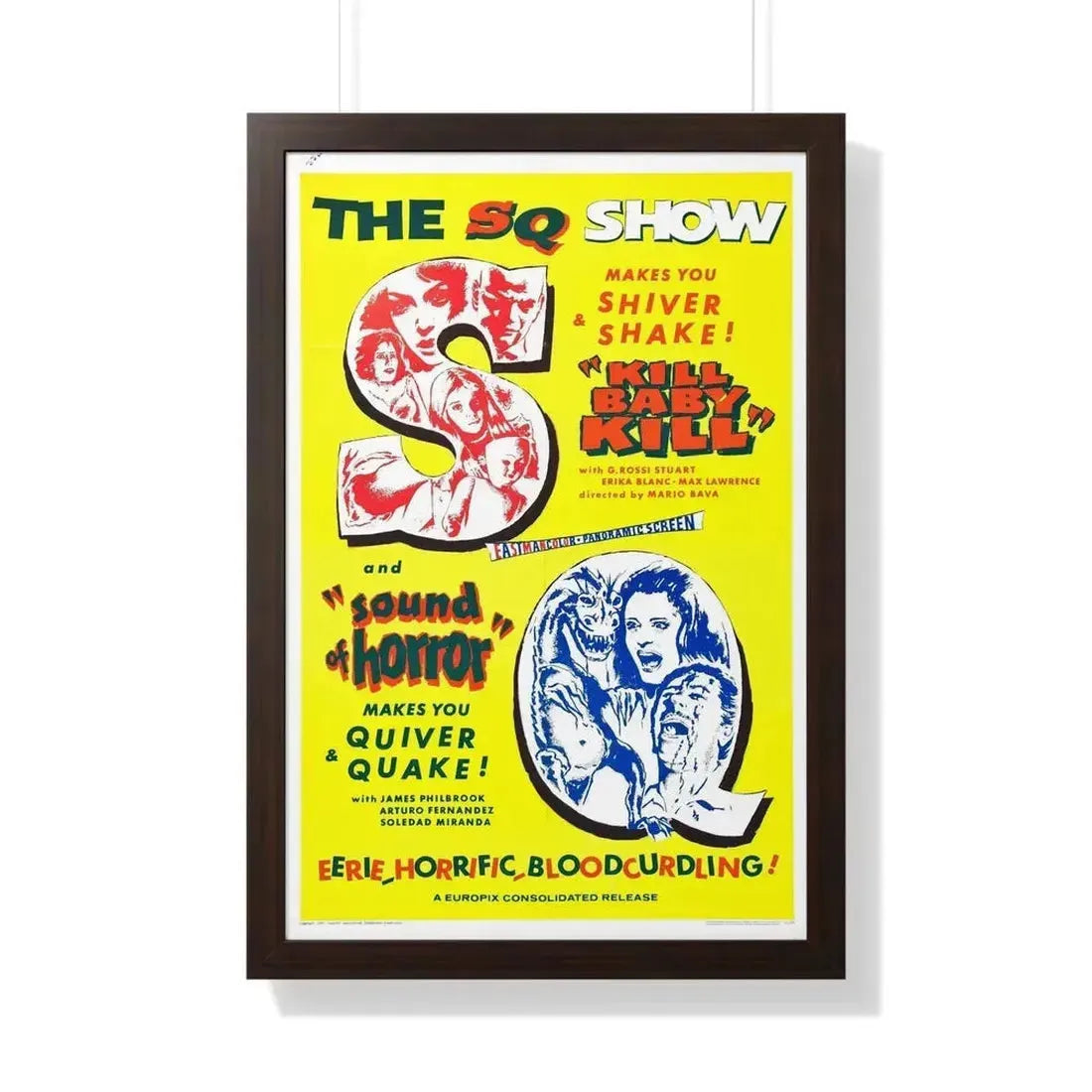 KILL BABY KILL + SOUND OF HORROR 1966 - Framed Movie Poster - The Sticker Space