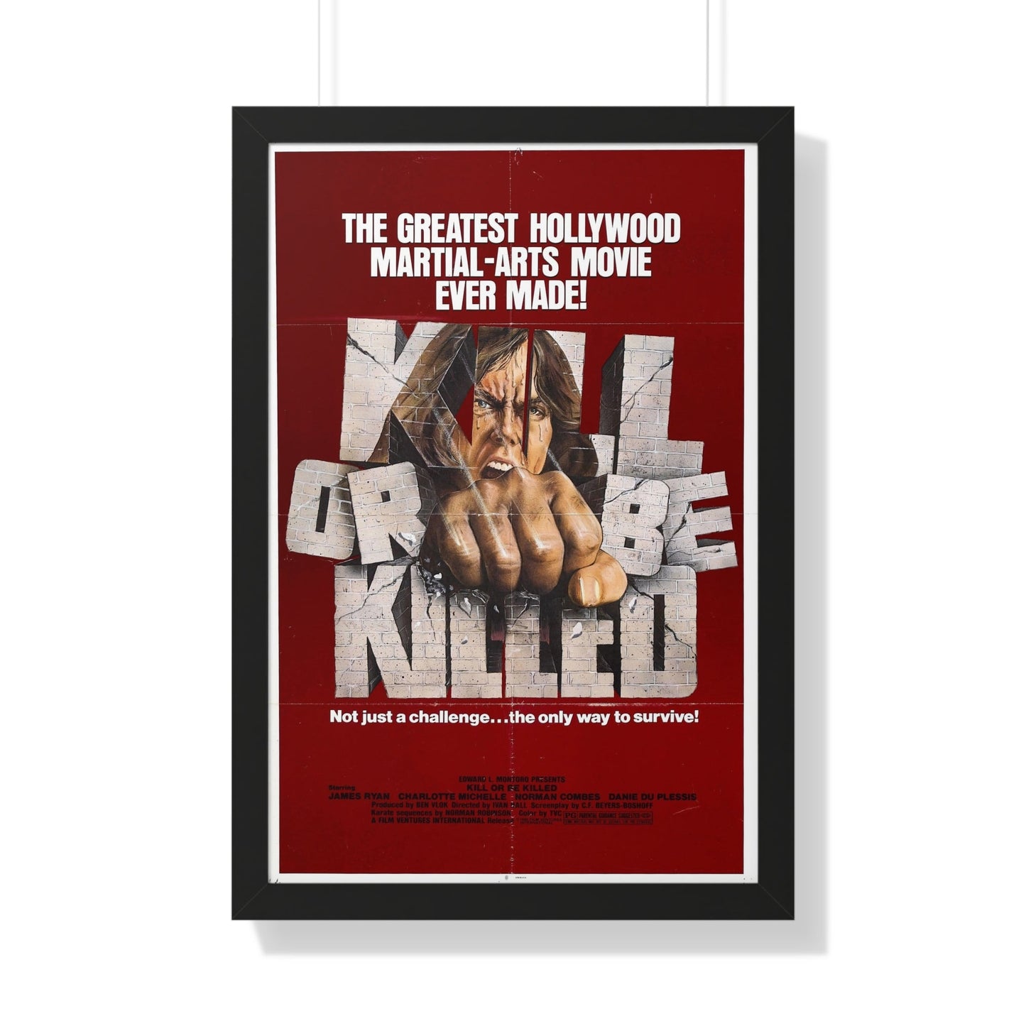 KILL OR BE KILLED 1980 - Framed Movie Poster-20" x 30"-The Sticker Space